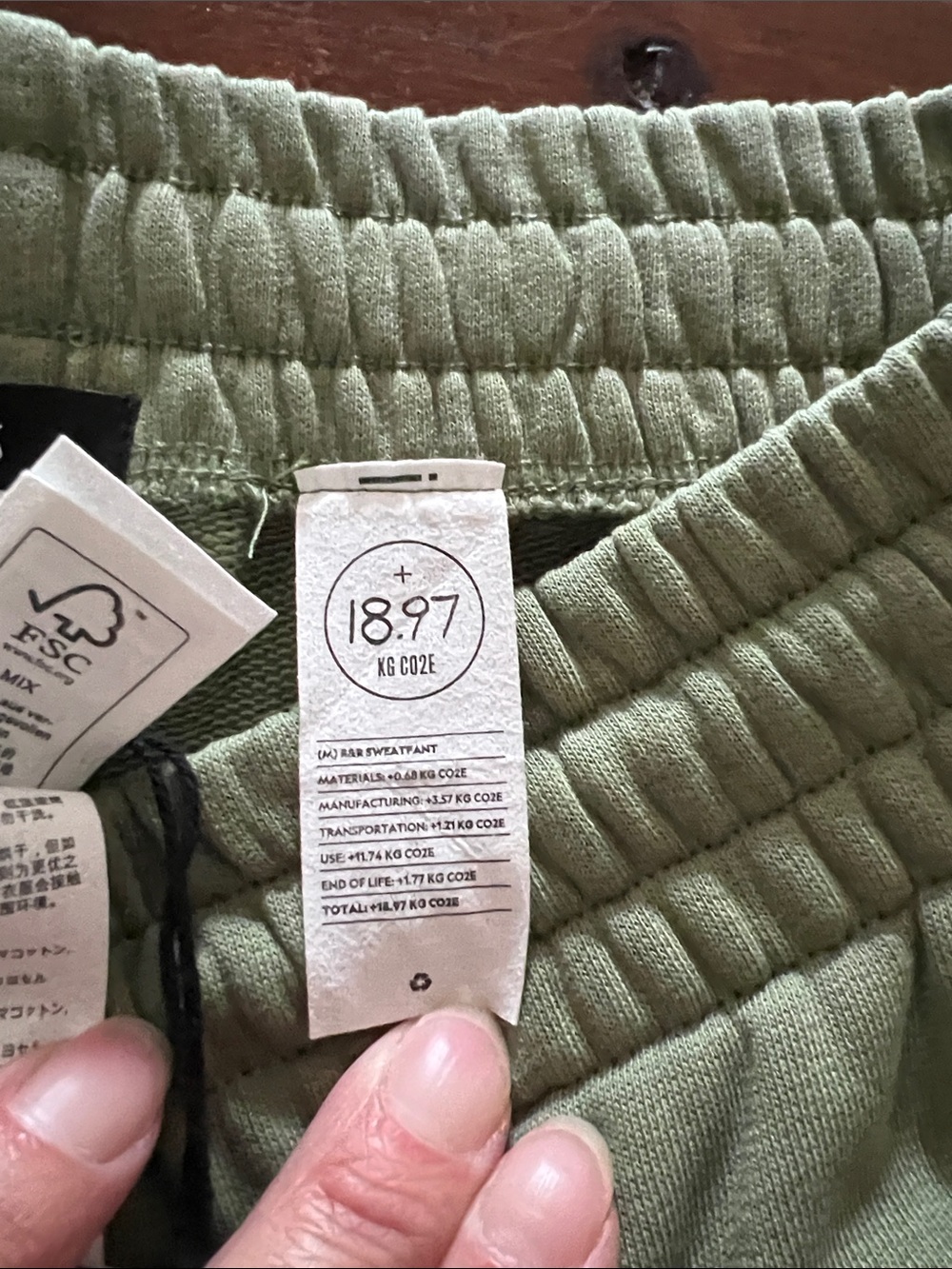 allbirds Sage Green Men's Jogger Sweatpants - Picture 2 of 8